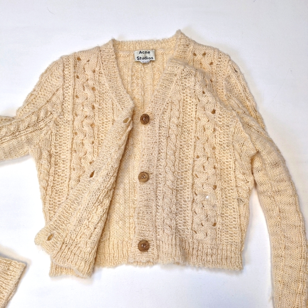 Acne Cream Cable Knit Sweater